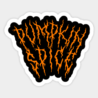 Pumpkin Spice Metal Style Sticker